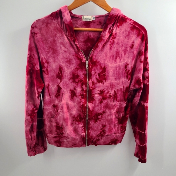 Baea Los Angelos Tops - NWOT BAEA Los Angelos tie‎ dye zip front Hoodie - Size X-Small